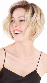 HONEY WITH CHAI LATTE | Light Golden Brown with Pale Golden Blonde & Medium Golden Blonde Highlights on Top, Medium Brown Roots