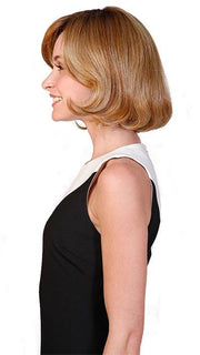 Beautiful brow length bangs can be worn side-swept or straight