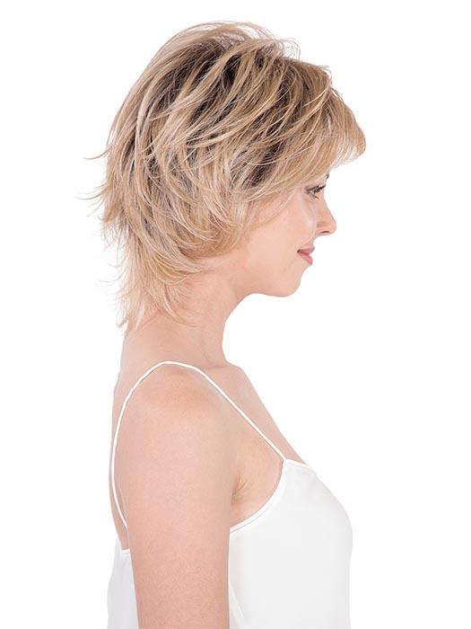 This refined and sassy tousled bob with choppy layers and side fringe is a perfect choice.