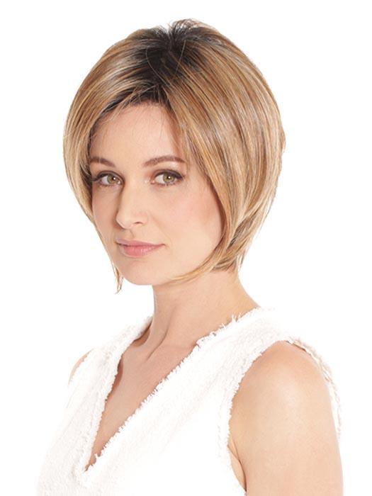 IRISH COFFEE by BELLETRESS in HONEY WITH CHAI LATTE | Light Golden Brown with Pale Golden Blonde & Medium Golden Blonde Highlights on Top, Medium Brown Roots PPC MAIN IMAGE FB MAIN IMAGE