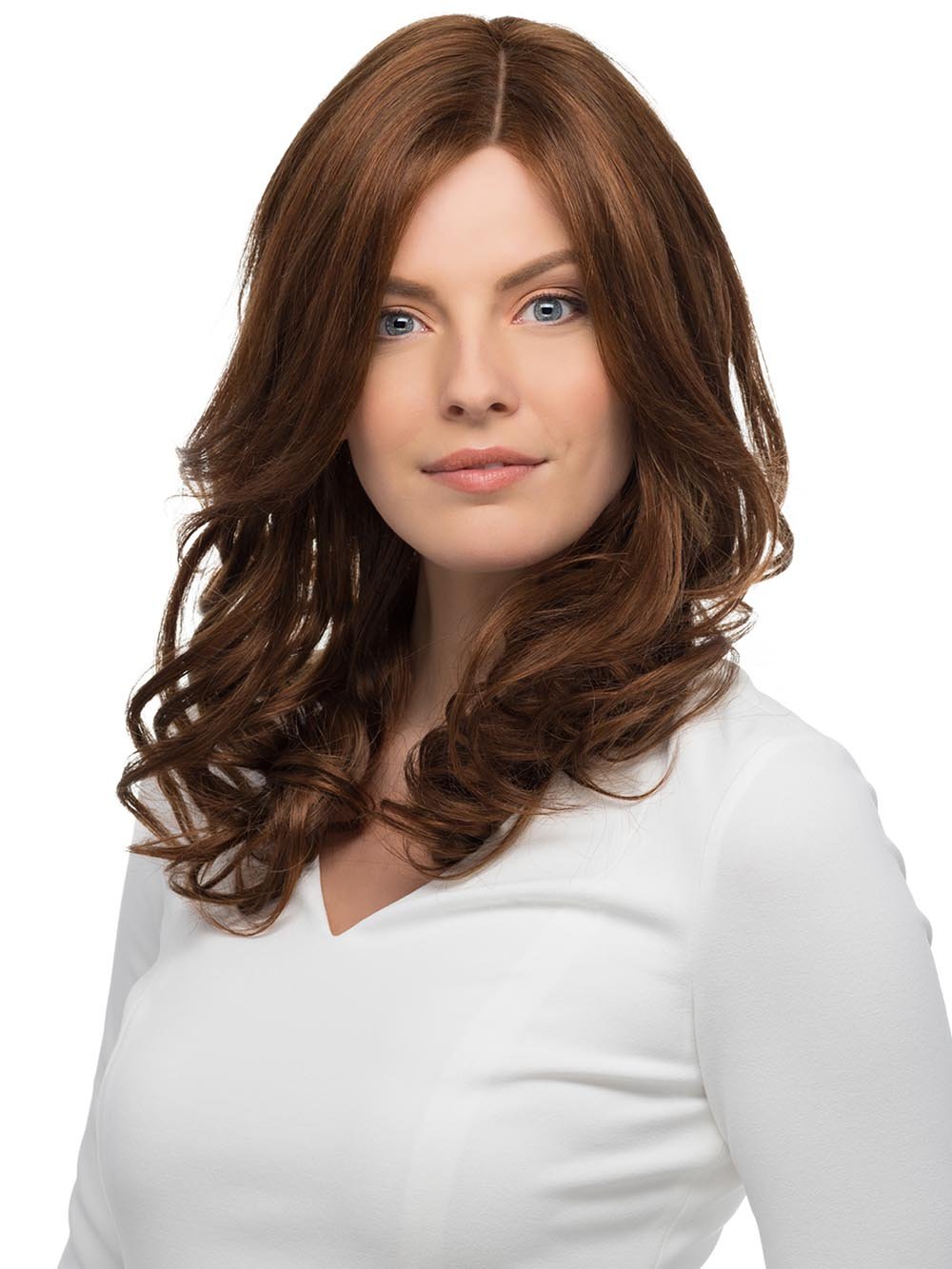 LILIANA by ESTETICA in R6/30H | CHESTNUT BROWN with Medium Auburn Highlights PPC MAIN IMAGE FB MAIN IMAGE