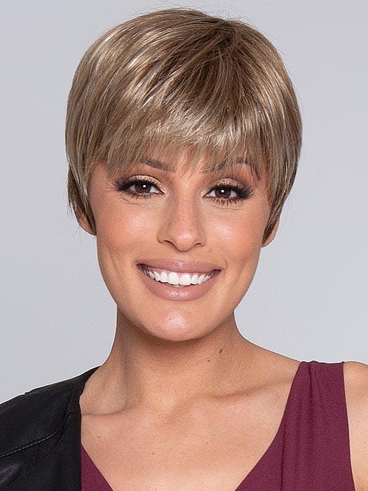PIXIE by ELLEN WILLE in SAND MULTI ROOTED | Lightest Brown and Medium Ash Blonde Blend with Light Brown Roots