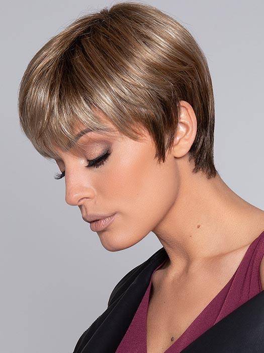 PIXIE by ELLEN WILLE in SAND MULTI ROOTED | Lightest Brown and Medium Ash Blonde Blend with Light Brown Roots