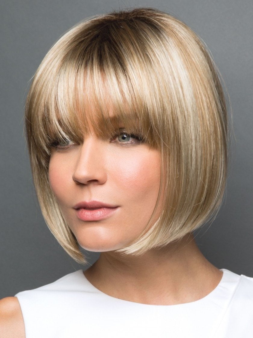 TORI by Rene of Paris in CREAMY-TOFFEE-R | Light Platinum Blonde and Light Honey Blonde evenly blended with dark roots