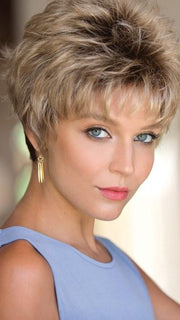 DREW by Noriko in CREAMY TOFFEE R | Rooted Dark Blonde  Evenly Blended with Light Platinum Blonde and Light Honey Blonde PPC MAIN IMAGE FB MAIN IMAGE