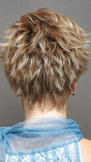 NUTMEG F | Medium Blonde and Honey Brown Base Frosted with Platinum Blonde Highlights