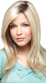 MILAN by Noriko in CREAMY TOAST R | Rooted Dark Blonde with Platinum Base with Dark Gold Blonde Highlights