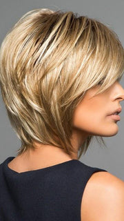 CREAMY TOFFEE R | Rooted Dark Blonde  Evenly Blended with Light Platinum Blonde and Light Honey Blonde