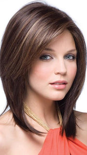 JACKSON by Noriko in JAVA FROST | Dark Brown base with Gold Blonde and Light Auburn evenly highlighted