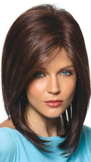 JACKSON by Noriko in JAVA FROST | Dark Brown base with Gold Blonde and Light Auburn evenly highlighted