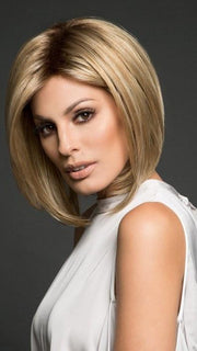 CREAMY TOFFEE R | Rooted Dark with Light Platinum Blonde and Light Honey Blonde evenly blended