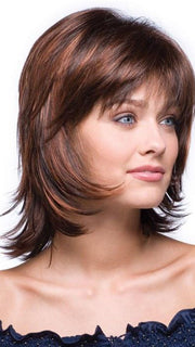 BAILEY by Rene of Paris in RED PEPPER | Dark Brown highlighted with fiery red  