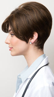 100% hand-tied for multi-directional styling | Color: Toasted Brown