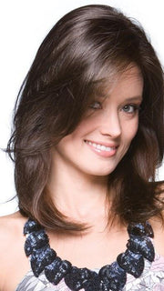 LONG TOP PIECE by Rene of Paris in DARK CHOCOLATE | Dark Brown Blonded with Medium Brown