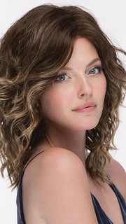 FINN by ESTETICA in TOFFEE-LATTE | Light Chestnut Brown Base with Caramel Blonde Highlights