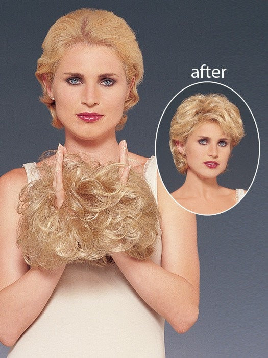 Pull your own hair through the enhancer to blend for a natural appearance. 