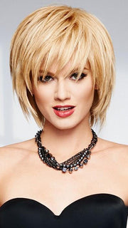 Blonde Bob Wig by Raquel Welch, Human Hair Wig with Bangs