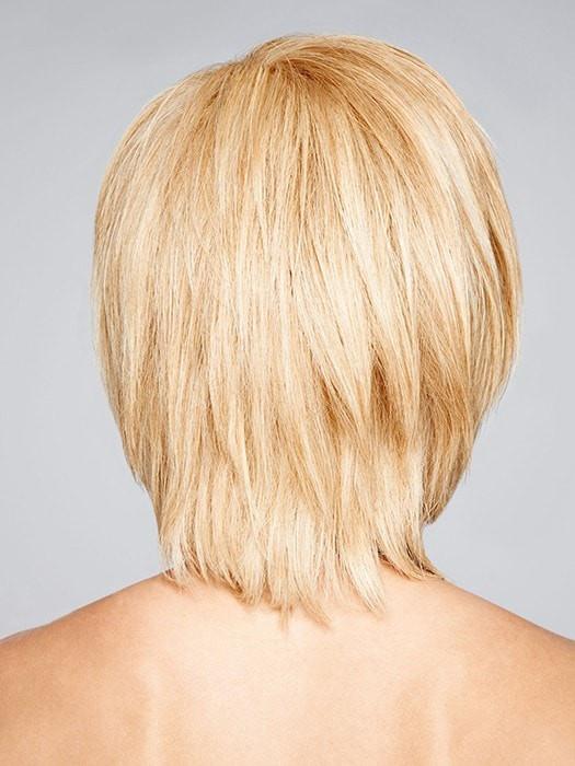 This feathered back can be straightened or curled for a more glamorous look