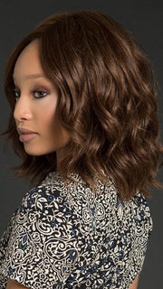 Human hair can be curled or straightened  (This piece has been styled and curled)