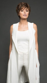 Ravishing style with soft waves and tapered neckline