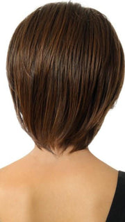 This face-framing, layered cut has smooth, below-the-cheek sides that beautifully blend into a below-the-collar nape