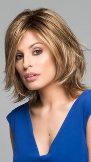 PLAY IT STRAIGHT by Raquel Welch in SS12/20 SHADED TOAST | Light Golden Brown with Cool Blonde Highlights All Over & Dark Brown Roots