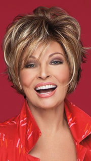 SALON COOL by Raquel Welch in SS29 SHADOW SHADE GLAZED STRAWBERRY | Strawberry Blonde with Pale Blonde Highlights with Dark Warm Brown Roots PPC MAIN IMAGE FB MAIN IMAGE