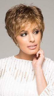SPARKLE ELITE by Raquel Welch in R9F26 MOCHA FOIL | Warm Medium Brown with Medium Golden Blonde Highlights Around the Face