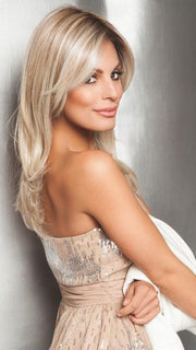 SPOTLIGHT LARGE by Raquel Welch in RL19/23SS SHADED BISCUIT | Light Ash Blonde Evenly Blended with Cool Platinum Blonde and Dark Roots