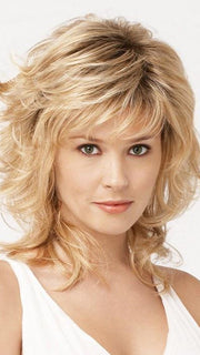 TRESS by Raquel Welch in  SS25 GINGER BLONDE | Golden Blonde with subtle highlights, Medium Brown roots PPC MAIN IMAGE FB MAIN IMAGE