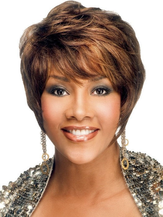 H-311 by Vivica Fox in FS4/27 | 80% Medium Dark Brown with 20% Honey Blonde Frost PPC MAIN IMAGE