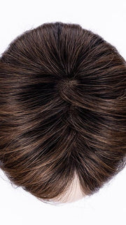CHOCOLATE ROOTED 830.27.6 | Medium and Dark Brown with Light Auburn and Dark Strawberry Blonde Blend with Shaded Roots