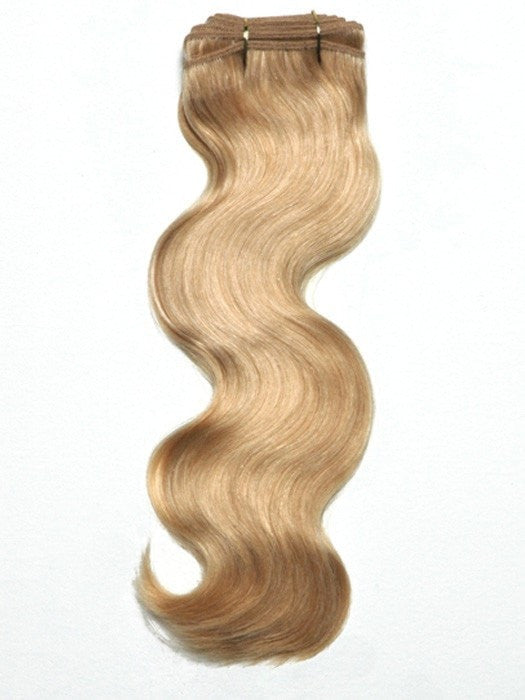 Virgin Body Hair Weft (Indian & Chinese Mix). Machine stitched weft of gorgeous, hi-quality virgin body optimum cuticle remy human hair with an Overall length of 18". 