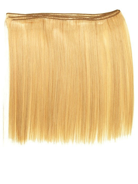 Silky Straight Extension Weft. Machine stitched weft of gorgeous, hi-quality silky straight human hair with an Overall length of 18".